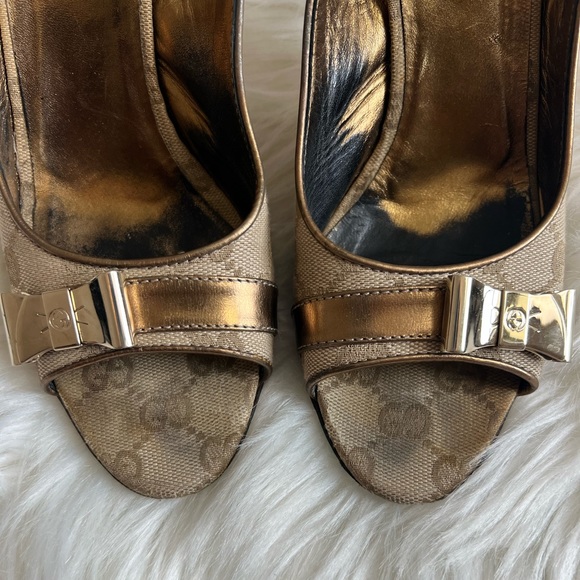 Gucci Signature Heels GG brown - Picture 7 of 11